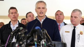 CEO of American Airlines Robert Isom addresses the media, after American Eagle flight 5342 collided with a Black Hawk helicopter while approaching Ronald Reagan Washington National Airport and crashed into Potomac River, in Washington on Jan. 30, 2025.