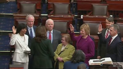 Alsobrooks sworn in as Maryland's first Black US senator