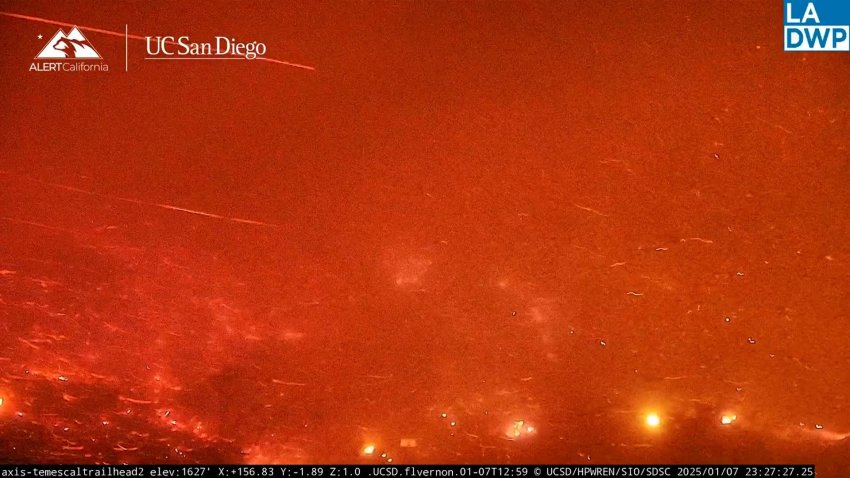 Still from a wildfire camera