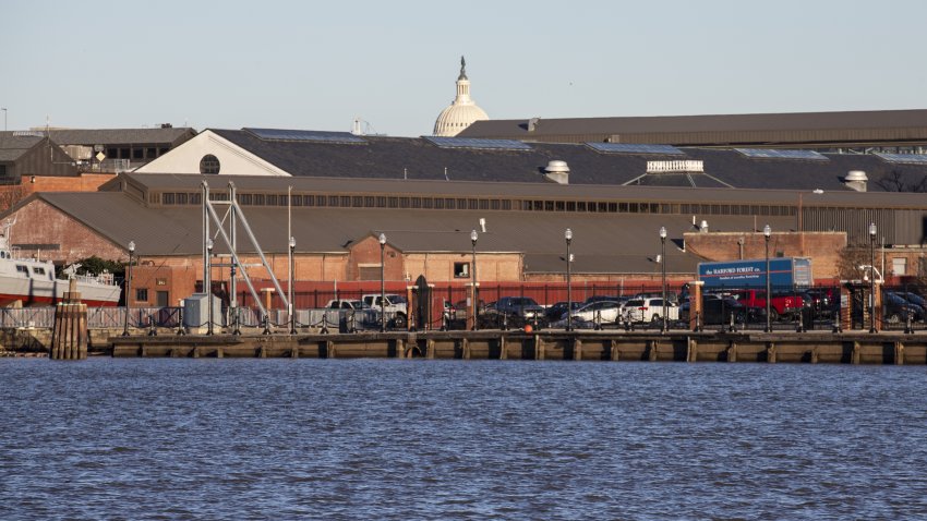 File photo of the Anacostia River along the Navy Yard in D.C.