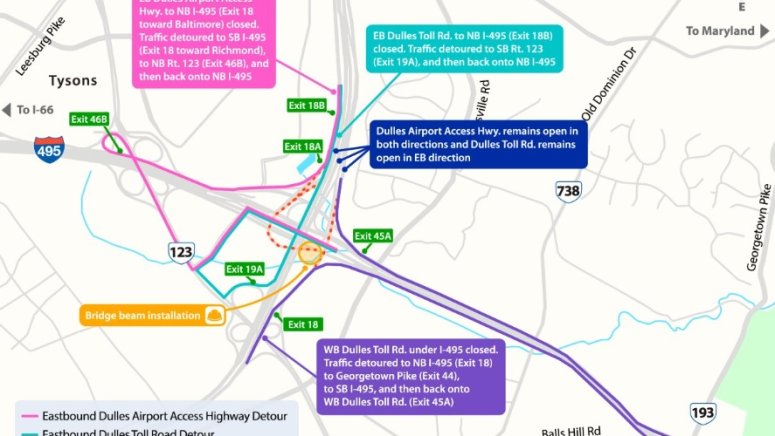 Route 495 Project Drivers urged to stay off NB I-495 in Virginia this weekend – NBC4 ...