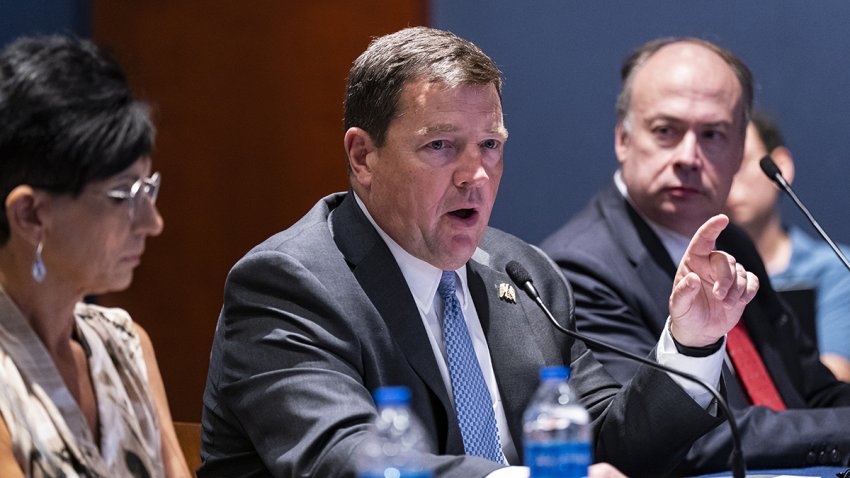 File photo. Ed Martin, president of the Eagle Forum Education & Legal Defense Fund, speaks during a hearing in Washington, D.C., on June 13, 2023. Then-Rep. Matt Gaetz hosted the hearing regarding the investigations, prosecutions and targeting of individuals in the aftermath of Jan. 6, 2021, according to his office.