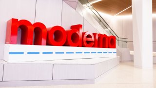 The Moderna Inc. headquarters in Cambridge, Massachusetts, on March 26, 2024.