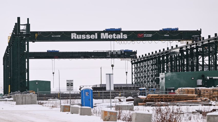 The Russel Metals industrial facility seen in Nisku, Alberta, Canada, on Feb. 7, 2025.?