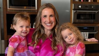 Castle with her daughters.
