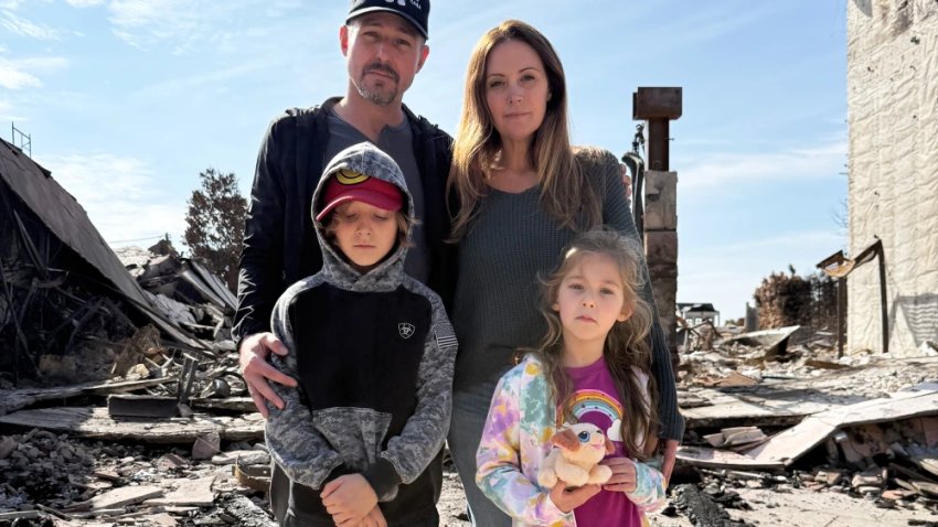 The Mallen family returned last week to view the remains of their home.