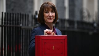 Rachel Reeves, UK chancellor of the exchequer, outside 11 Downing Street ahead of presenting her budget to parliament in London, UK, on Wednesday, Oct. 30, 2024.