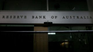 The Reserve Bank of Australia (RBA) building is seen behind construction fences on August 06, 2024 in Sydney, Australia. 