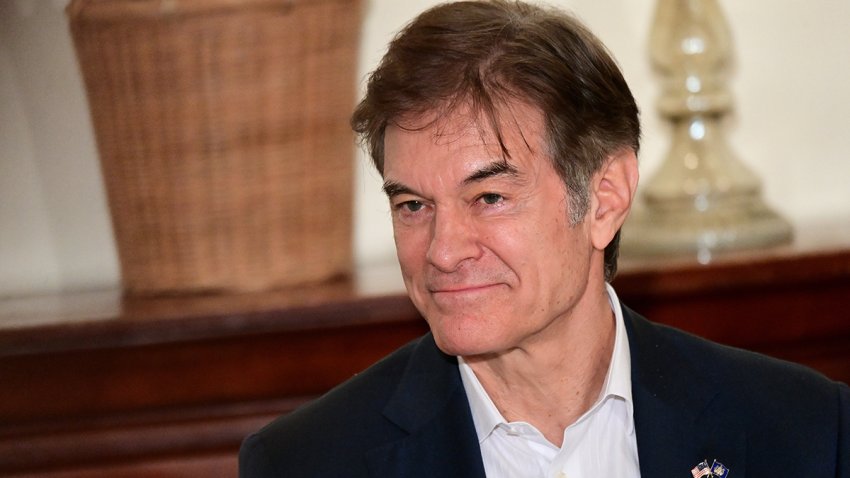 FILE - Dr. Mehmet Oz on Nov. 6, 2022, in Washington Crossing, Pennsylvania.