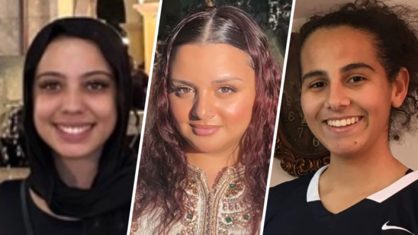 The families provided new pictures of Imane Mallah (left), Kaoutar Naqqad (center), and Wafae El Arar (right).