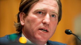 Former Cybersecurity and Infrastructure Security Agency Director Chris Krebs testifies before a Senate Homeland Security and Governmental Affairs hearing to examine claims of voter irregularities in the 2020 election, in the Dirksen Senate Office Building, in Washington, U.S., December 16, 2020.