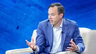 CEO of GE Vernova, Scott Strazik, speaks onstage during GE The Lean Mindset: The Pursuit Of Progress Event at Chelsea Industrial on September 06, 2023 in New York City.