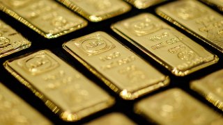 One kilogram gold bars at the ABC Refinery smelter, operated by Pallion, in Sydney, Australia, on Thursday, April 17, 2025.
