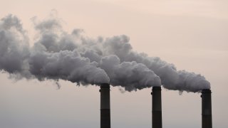 FILE – The Jeffrey Energy Center coal-fired power plant operates near Emmett, Kan., Saturday, Jan. 25, 2025.