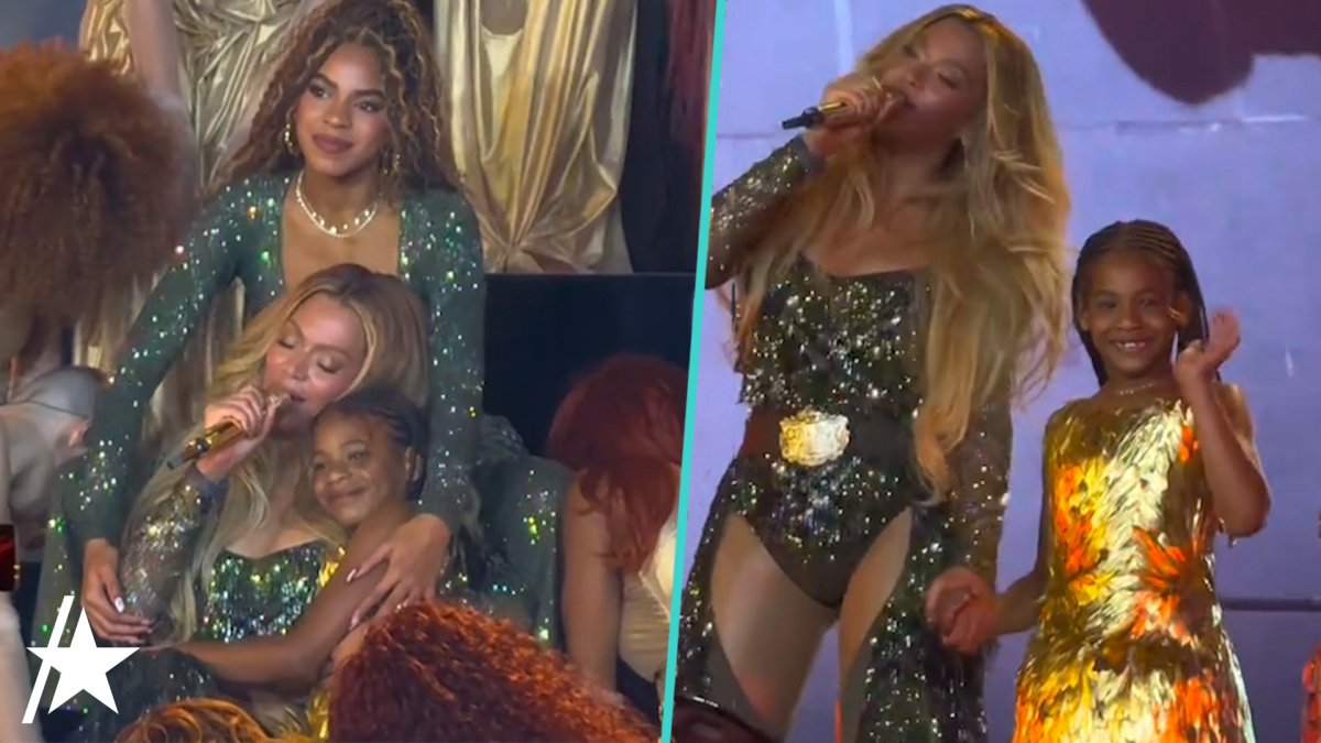 Beyoncé’s daughter Rumi beams onstage with Blue Ivy in Cowboy Carter ...