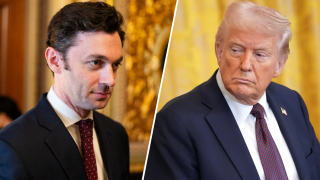 Jon Ossoff and Donald Trump