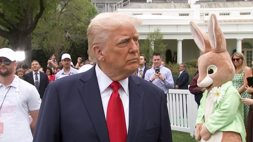 President Trump speaks during Easter event