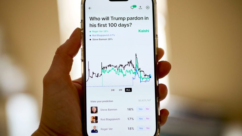 The Kalshi app arranged on a smartphone in New York, US, on Monday, Feb. 10, 2025.