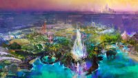 A rendering of Disney’s new theme park on Yas Island in Abu Dhabi.