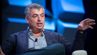 Eddy Cue, senior vice president of internet software and services at Apple Inc., speaks during a keynote session at the South By Southwest (SXSW) conference in Austin, Texas, U.S., on Monday, March 12, 2018.