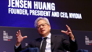Nvidia CEO Jensen Huang at the Hill & Valley Forum 2025 on April 30 in Washington, D.C.