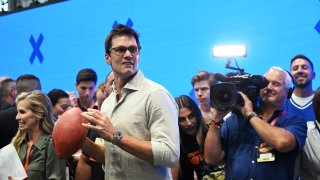 Tom Brady attends Fanatics Fest NYC 2024 at Jacob Javits Center in New York City on Aug. 16, 2024.