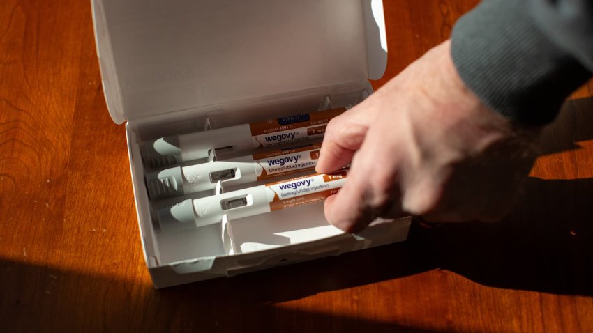 Wegovy injection pens arranged in Waterbury, Vermont, US, on Monday, April 28, 2025.