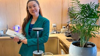 Angel Zheng at Isshiki Matcha in New York, NY on May 21, 2025.