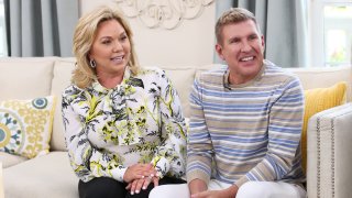 Reality TV Personalities Julie Chrisley (L) and Todd Chrisley (R) visit Hallmark’s “Home & Family” at Universal Studios Hollywood on June 18, 2018 in Universal City, California.