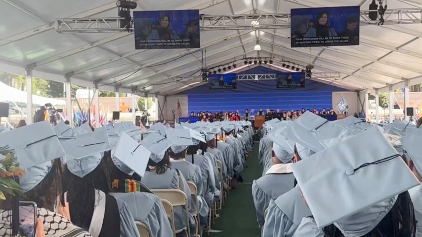 Students at Columbia University graduation