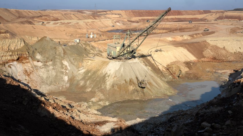 pit mine in a canyon