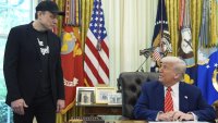 Elon Musk and Donald Trump in the Oval Office