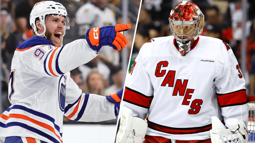 Connor McDavid and Frederik Andersen