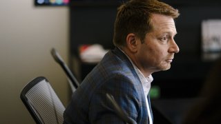 George Kurtz, chief executive officer of Crowdstrike Inc., listens during an interview in San Francisco, California, U.S., on Wednesday, Sept. 25, 2019.