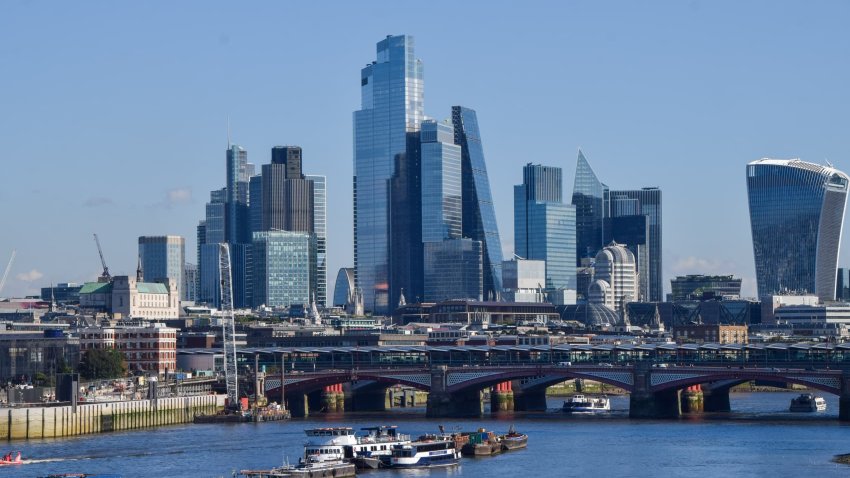 General view of the City of London skyline, the capital’s financial district.