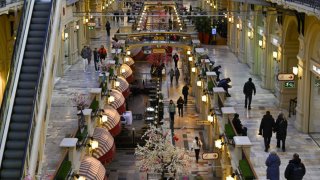 A Moscow shopping mall pictured earlier this year.
