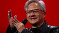 Nvidia CEO Jensen Huang attends a round table discussion at the Viva Technology conference dedicated to innovation and startups at Porte de Versailles exhibition center in Paris, France, June 11, 2025.
