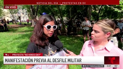 La protesta No Kings en DC: ‘ICE llegó y se llevó a mi papá’