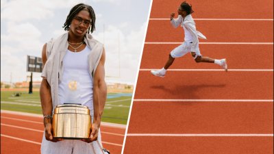 Texas HS sprinter sets national record in 100m, wins Gatorade POY