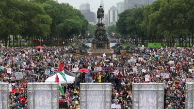 ‘No Kings' protests begin coast to coast ahead of Trump's military parade