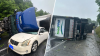 Tractor trailer topples onto car on I-270 in Maryland