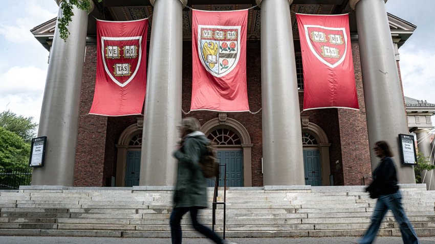 A glimpse into the Harvard University campus on May 24, 2025 in Cambridge, Massachusetts.