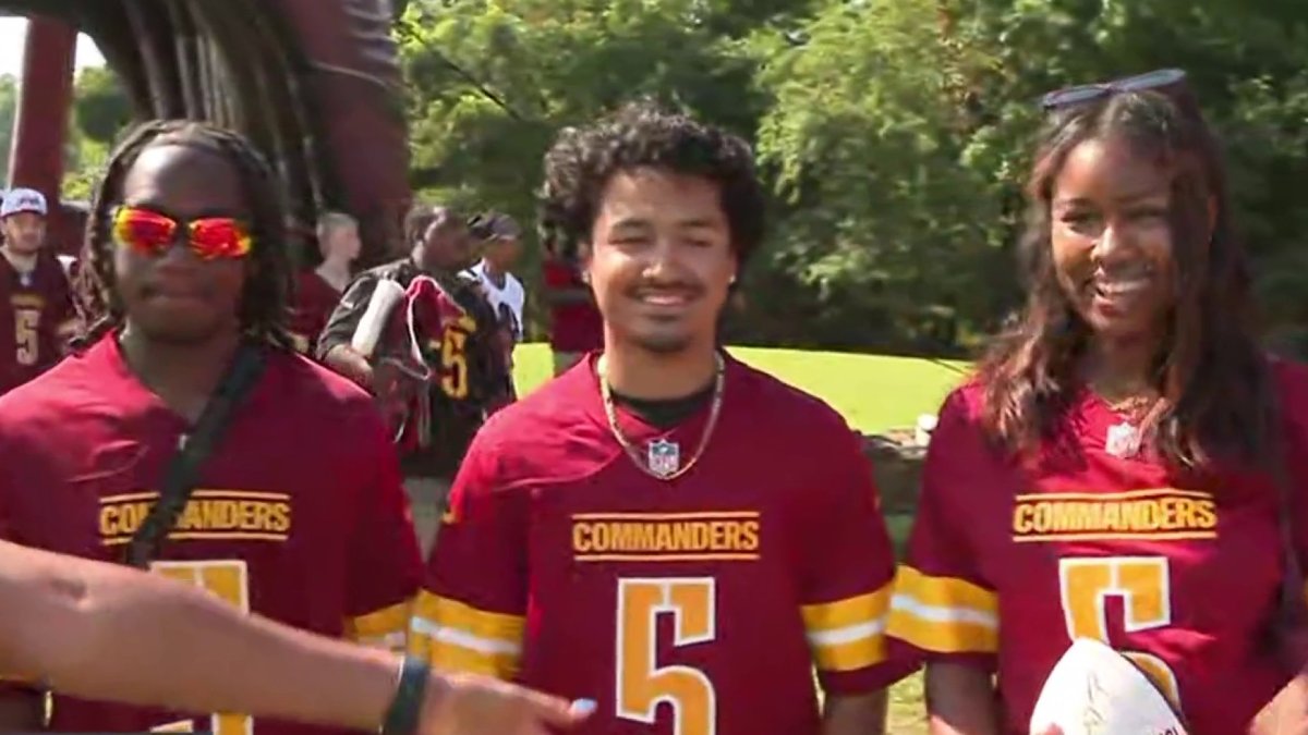 Excited fans gather at Commanders training camp – NBC4 Washington