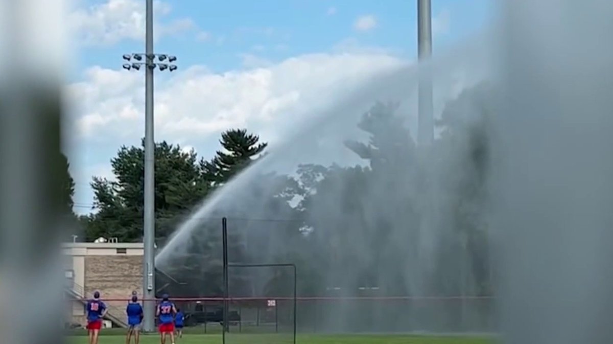 A long fly ball soared over a fence and hit a pickup truck in the Silver Spring Fire Station parking lot. Moments later, a huge stream of water began cascading...