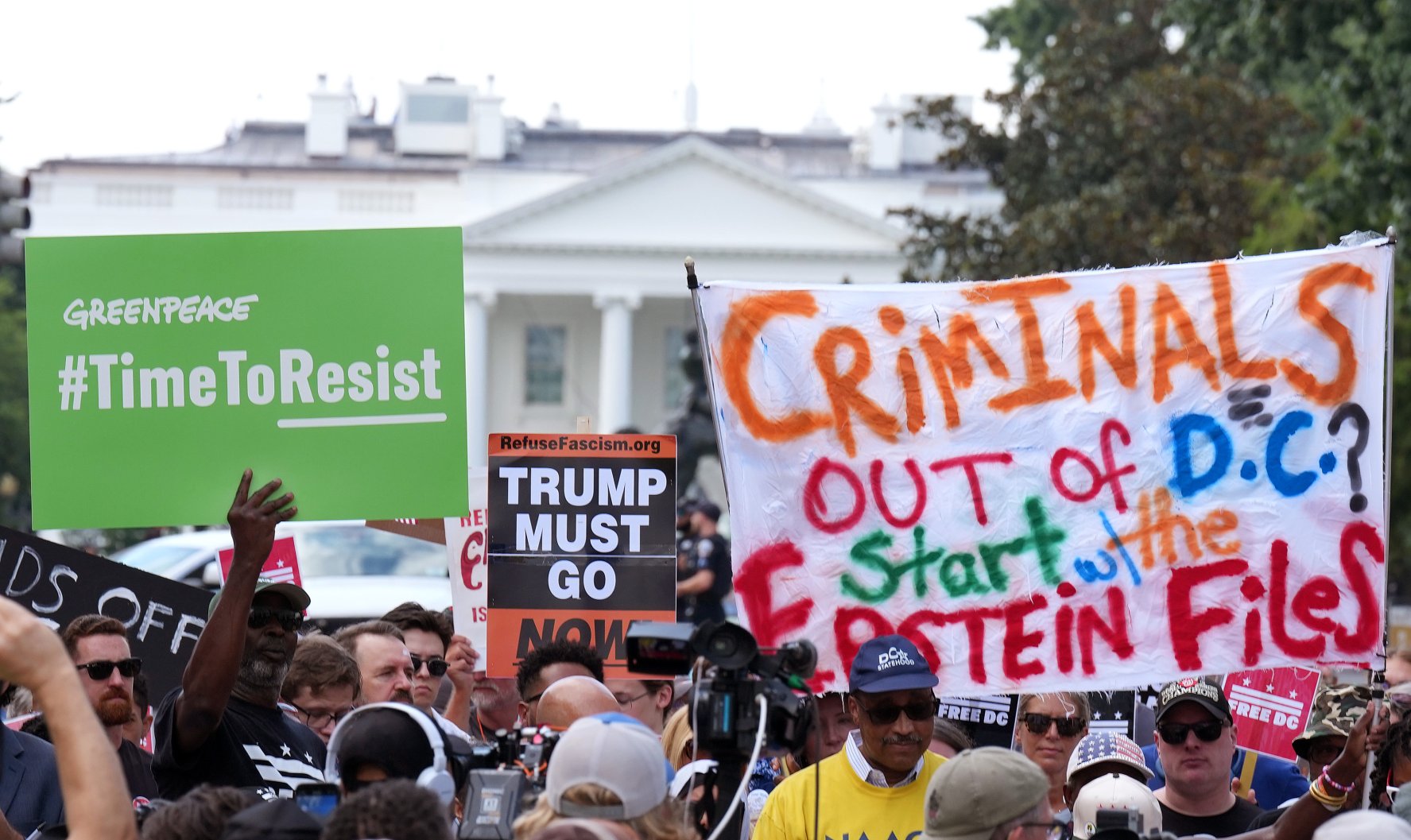 Photos: ‘Free DC’ protesters rally against Trump’s takeover of DC ...