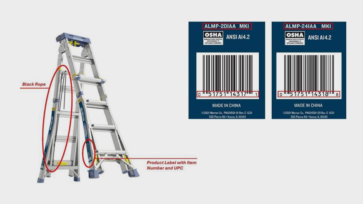 Nbc Code For Ladder 100,000 ladders sold at Home Depot recalled over fall hazard – NBC4 ...