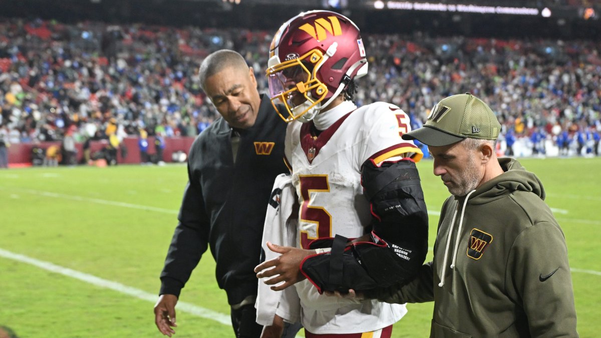 Washington Commanders star Jayden Daniels suffered a serious left arm injury in a loss to the Seattle Seahawks on Sunday.