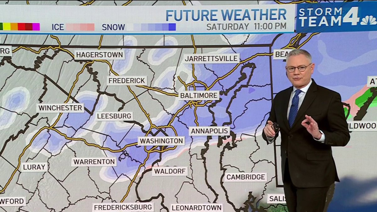 Storm Team4 Meteorologists have today's weather and the forecast for D.C., Maryland and Virginia, including any weather alerts and warnings.