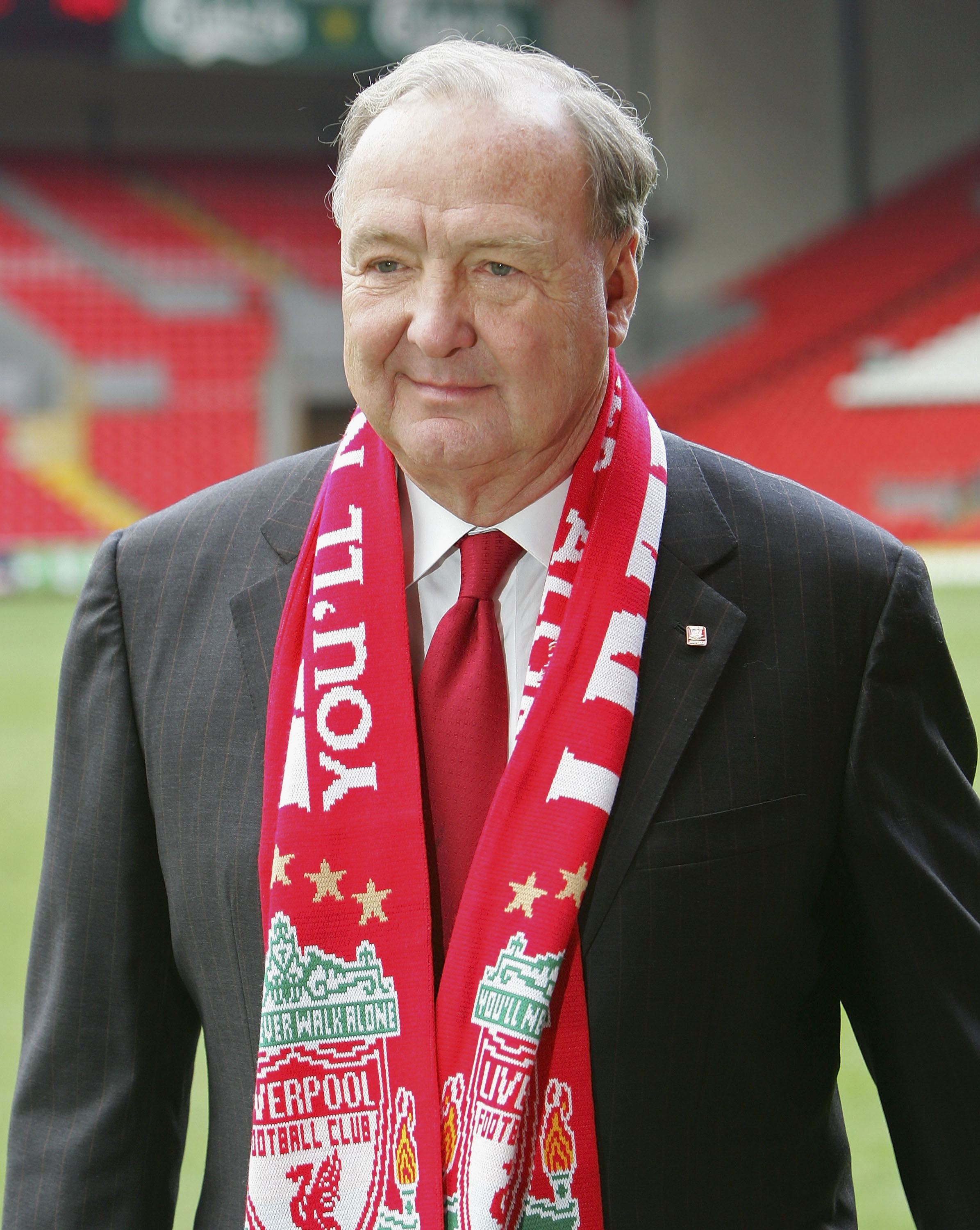 American businessmen Tom Hicks poses for photographers after his and business partner George Gillett’s takeover of Liverpool Football Club on February 6, 2007, in Liverpool, England.