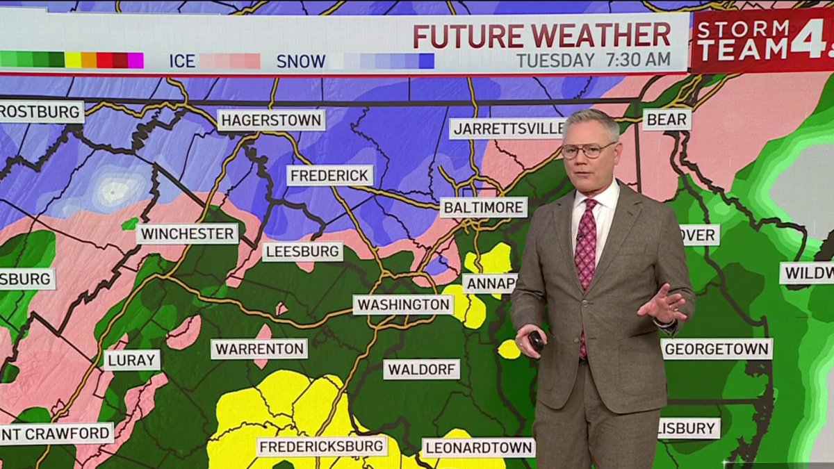 Storm Team4 Meteorologists have today's weather and the forecast for D.C., Maryland and Virginia, including any weather alerts and warnings.
